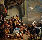 Son Canvas Paintings - Consul Titus Manlius Torquatus Beheading His Son